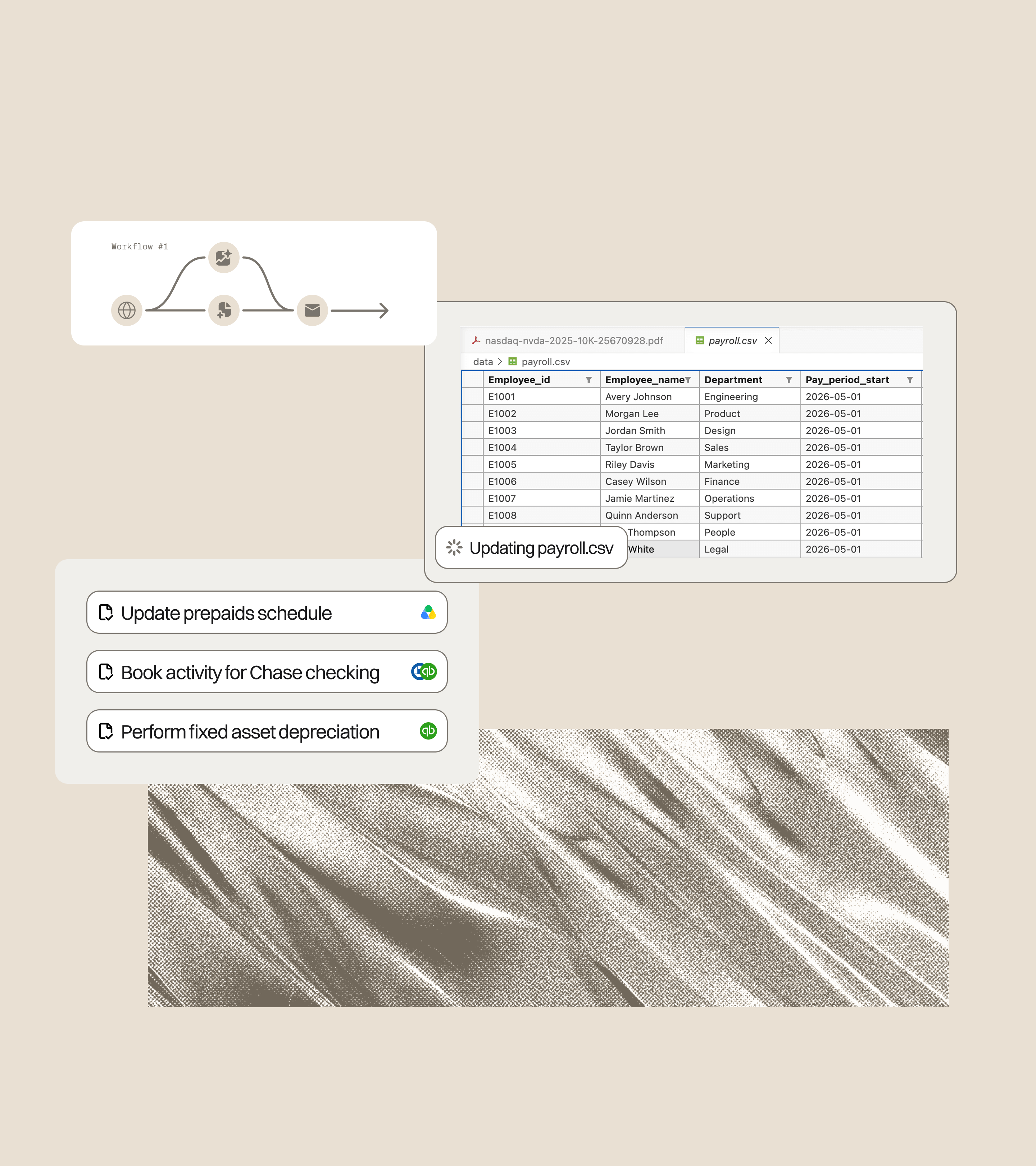 Numerus workspace vision with workflow automation and finance files